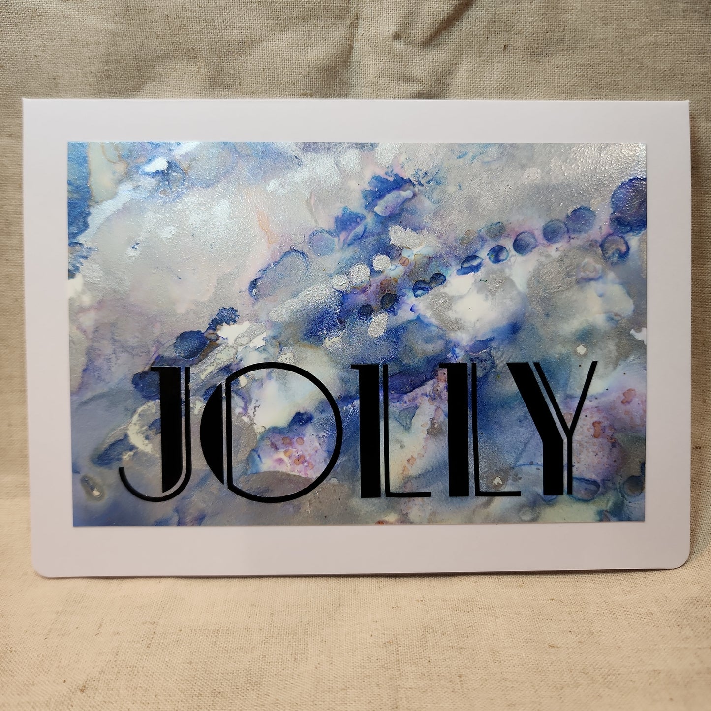 Holiday Notecards - Blue/Silver (Set of 4)