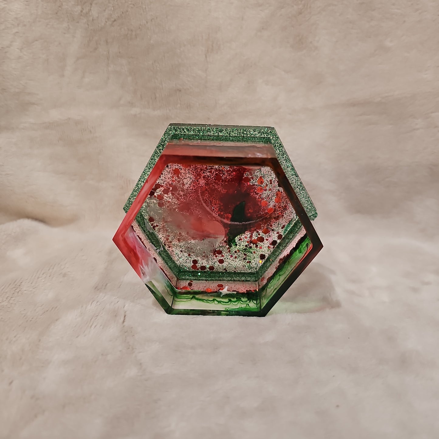 Votive/Planter - Green & Red