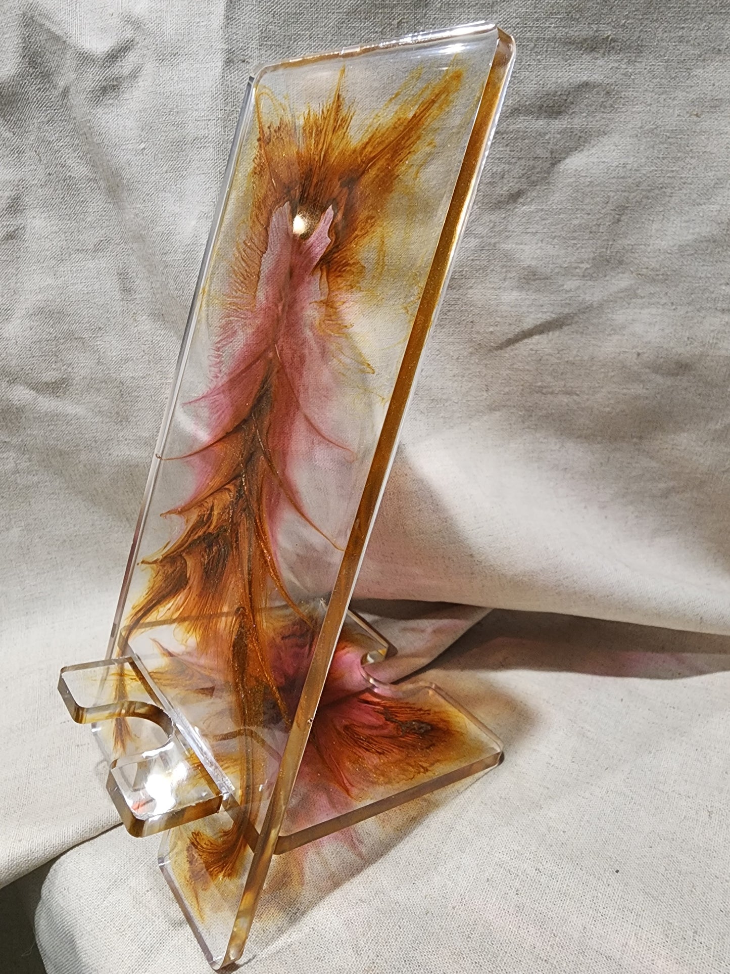 Phone Stand-Brown/Pink Shimmer