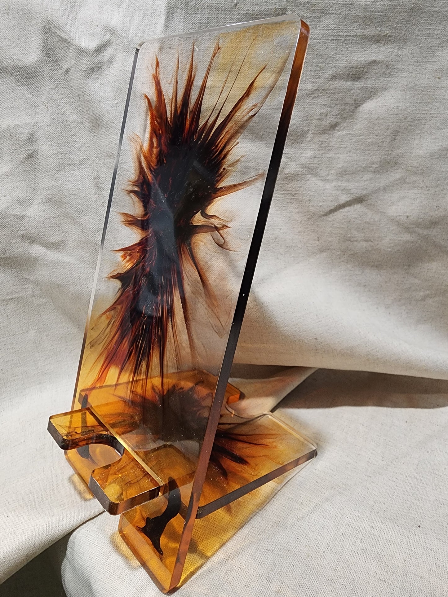 Phone Stand-Brown/Orange Shimmer