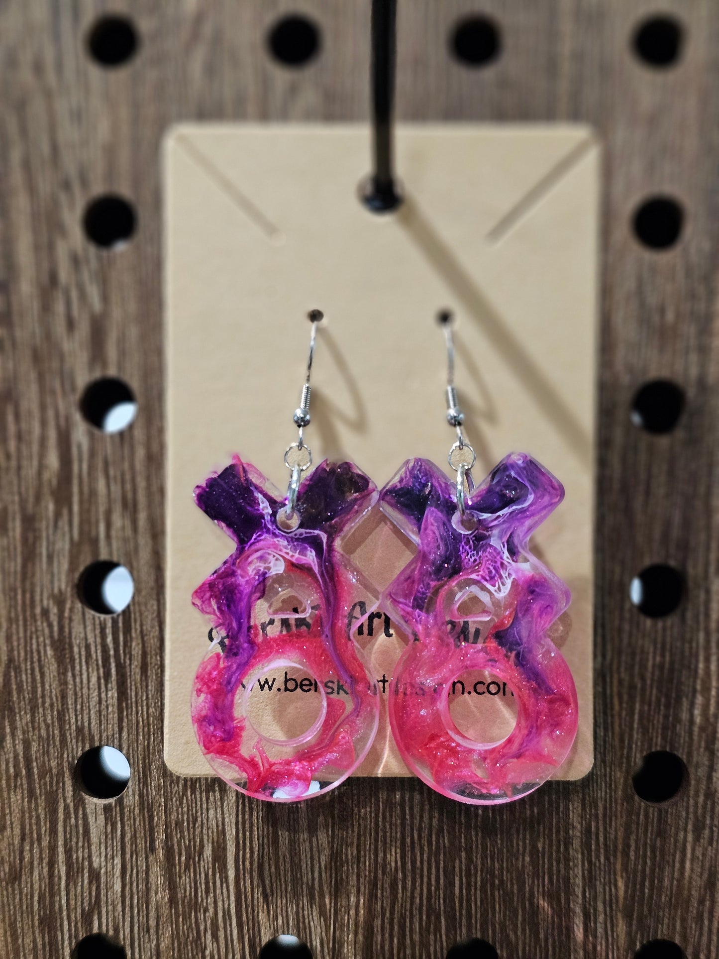 XO Earrings-Purple/Pink
