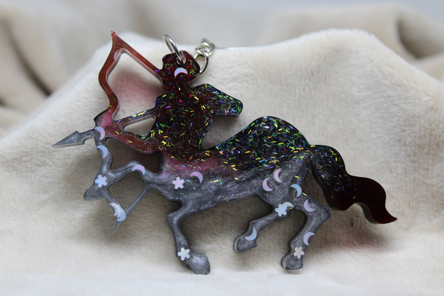 Zodiac Keychain - Sagittarius - Red