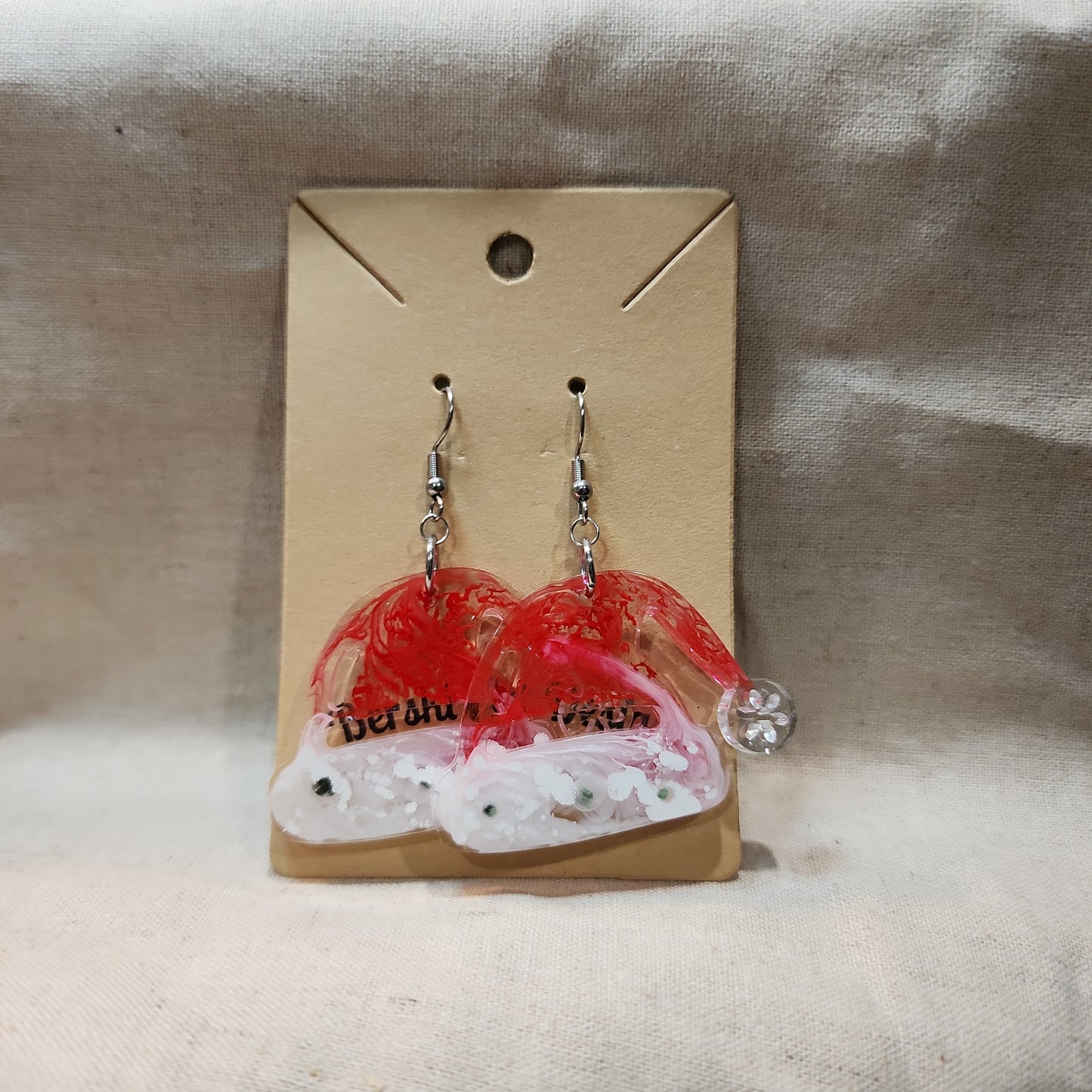 SALE - Santa Hat Earrings