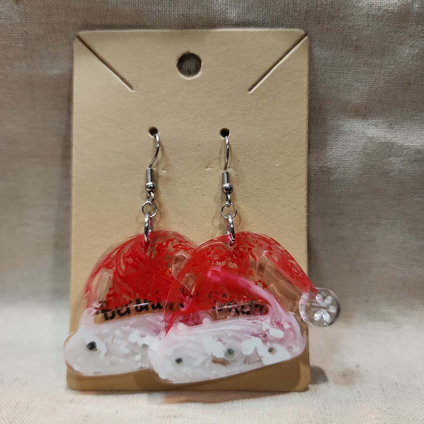 SALE - Santa Hat Earrings