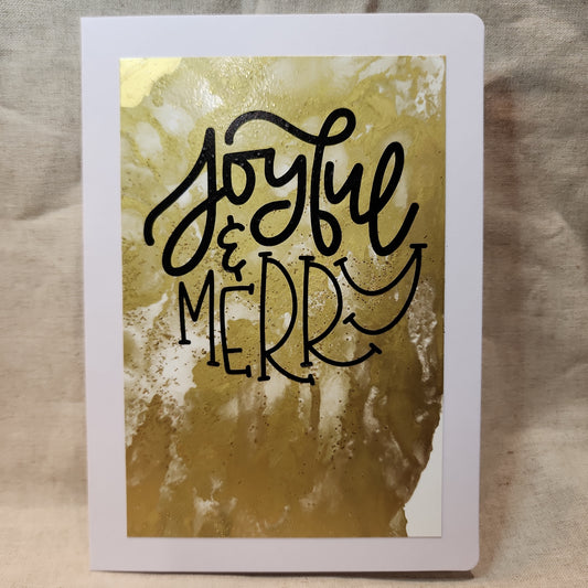 Holiday Notecards - Gold Glitter (Set of 4)