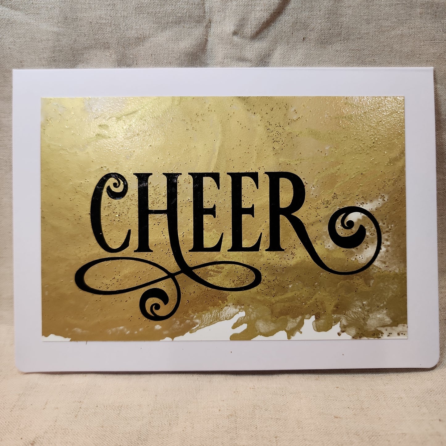 Holiday Notecards - Gold Glitter (Set of 4)