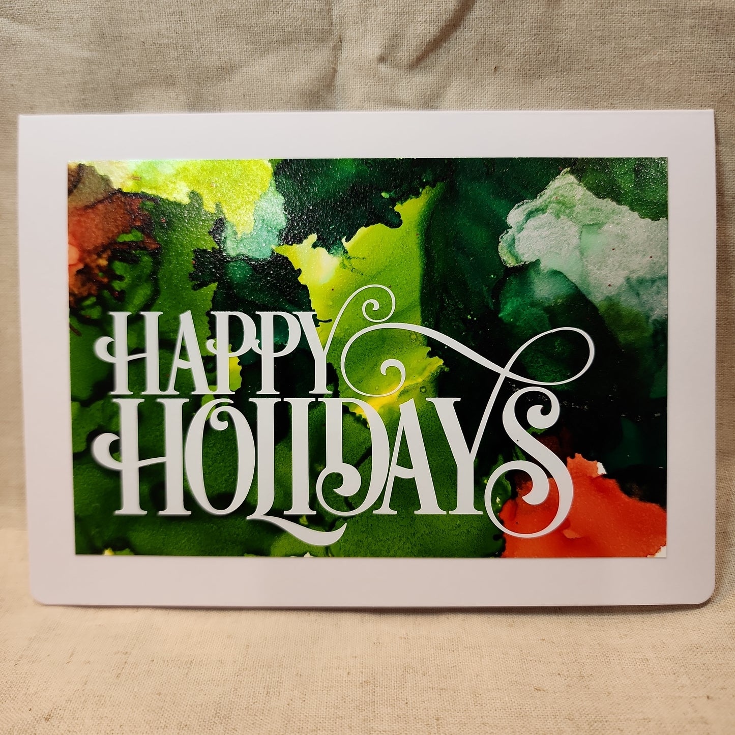 Holiday Notecards - Green/Red (Set of 4)