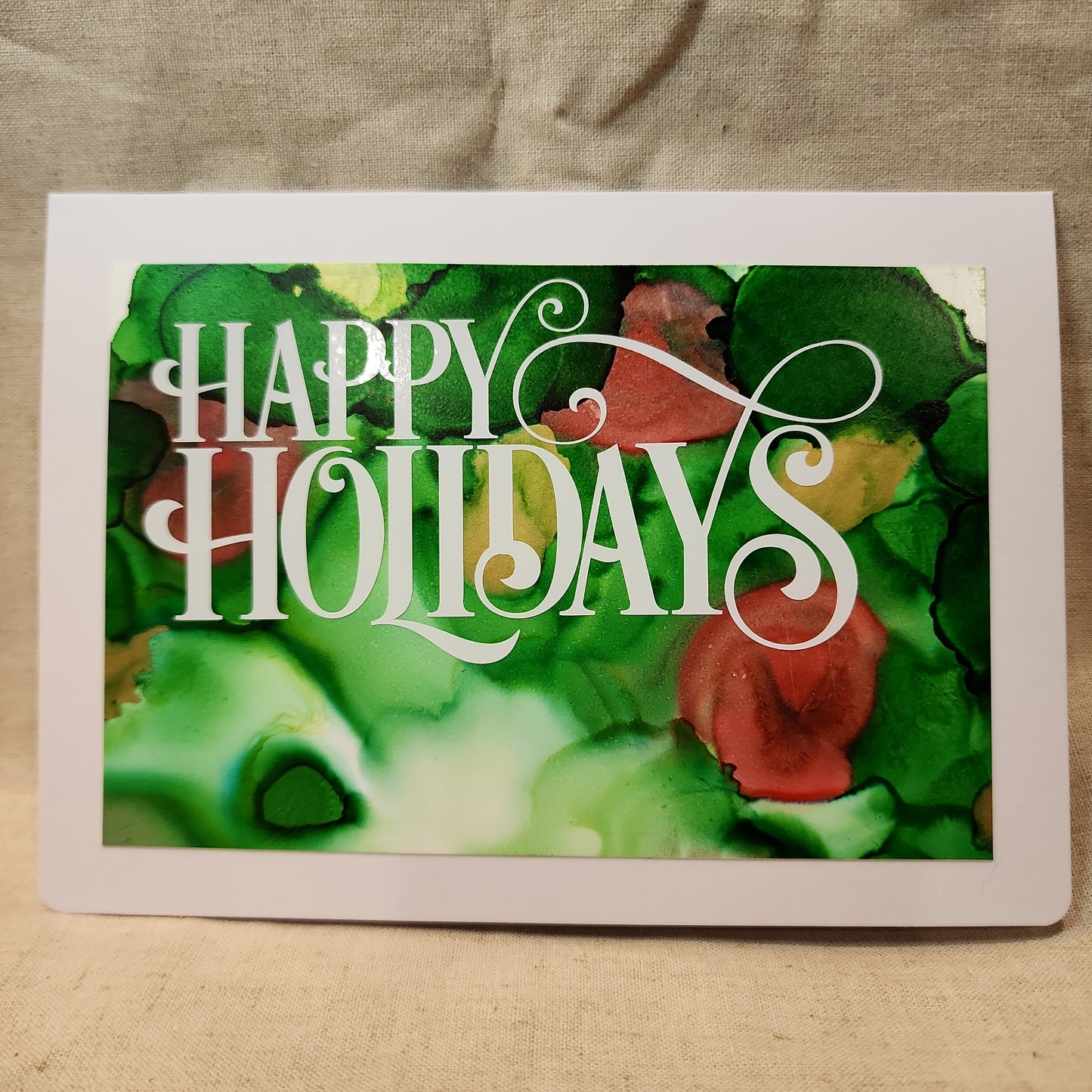 Holiday Notecards - Green/Red/Gold (Set of 4)