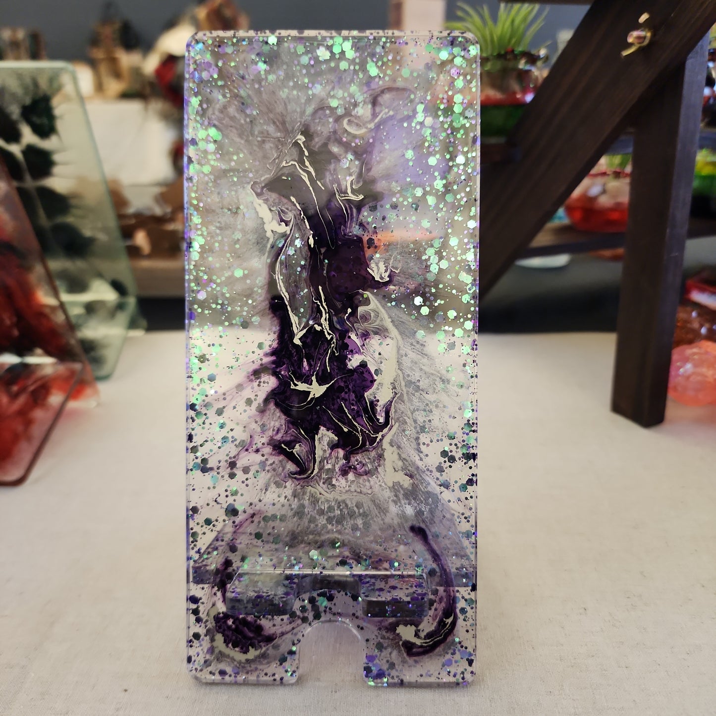 Phone Stand-Purple Sparkle