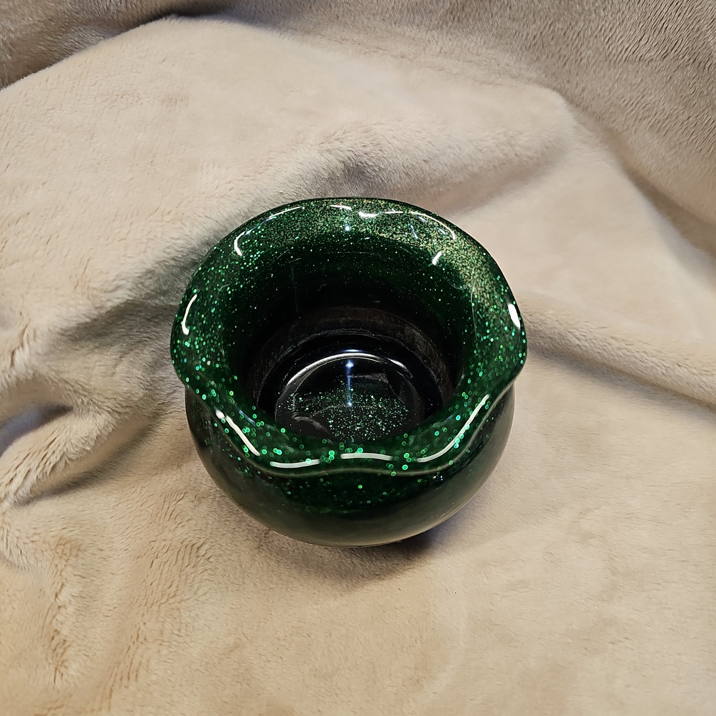 Votive/Planter-Green & Black