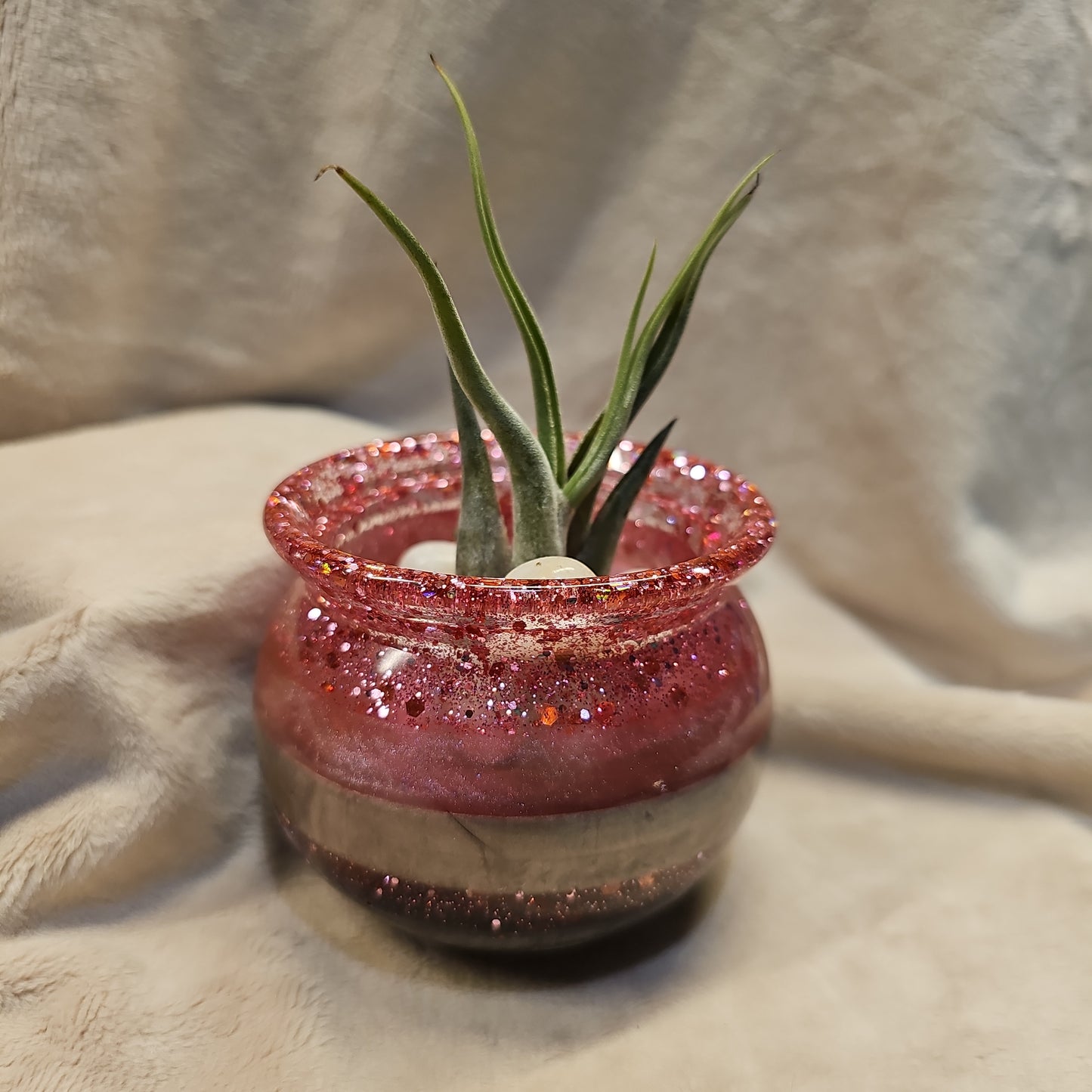 Votive/Planter-Pink & Metal