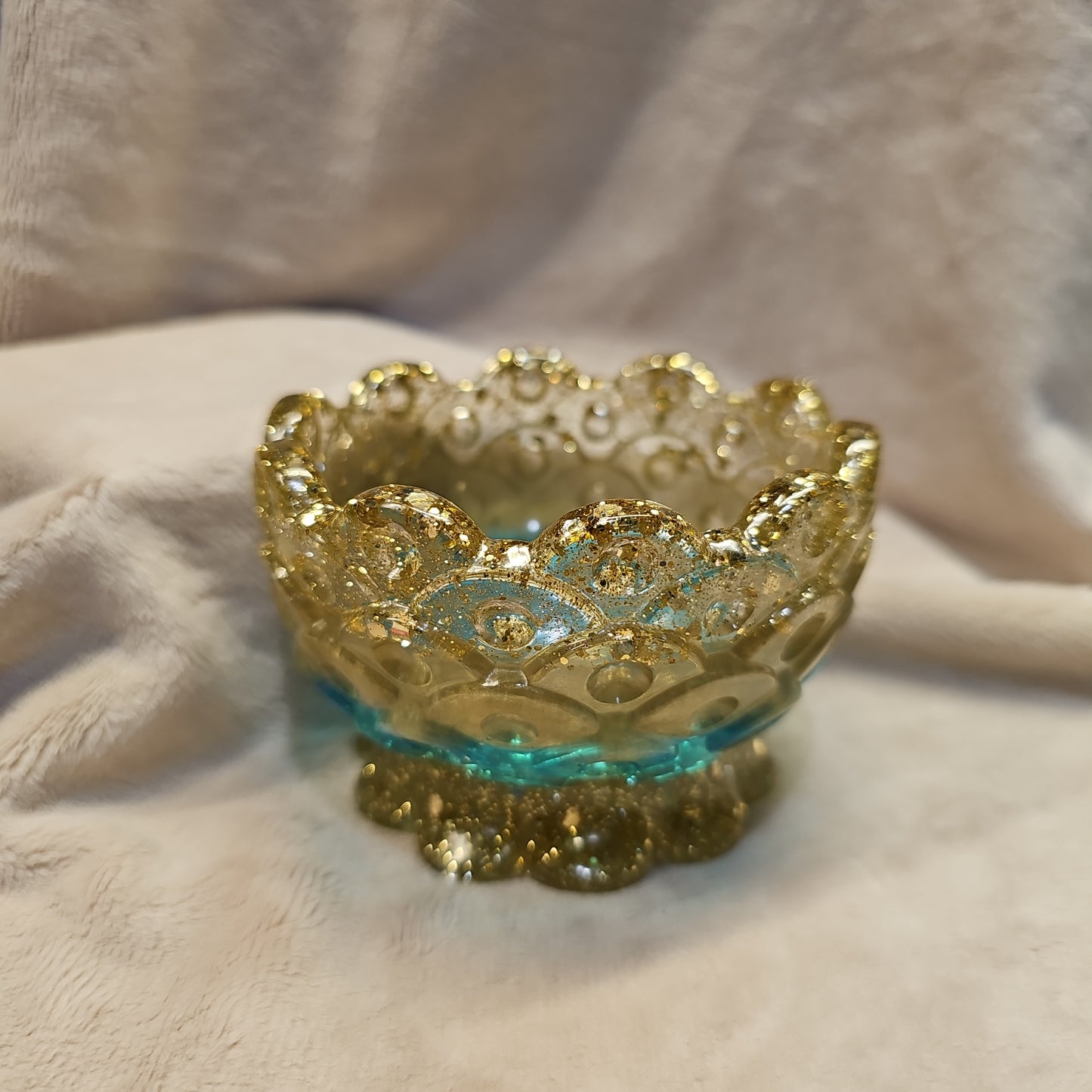 Votive/Planter-Gold & Blue