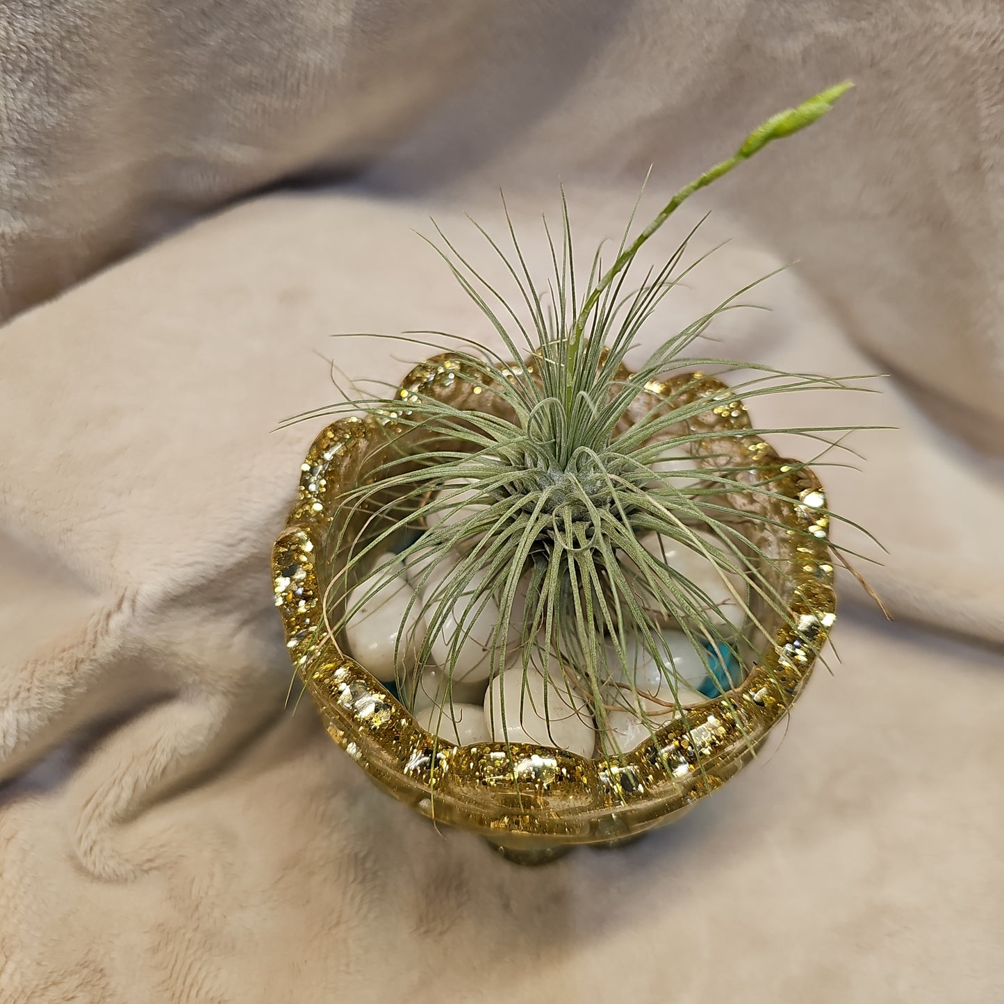 Votive/Planter-Gold & Blue