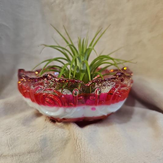 Votive/Planter-Pink & White