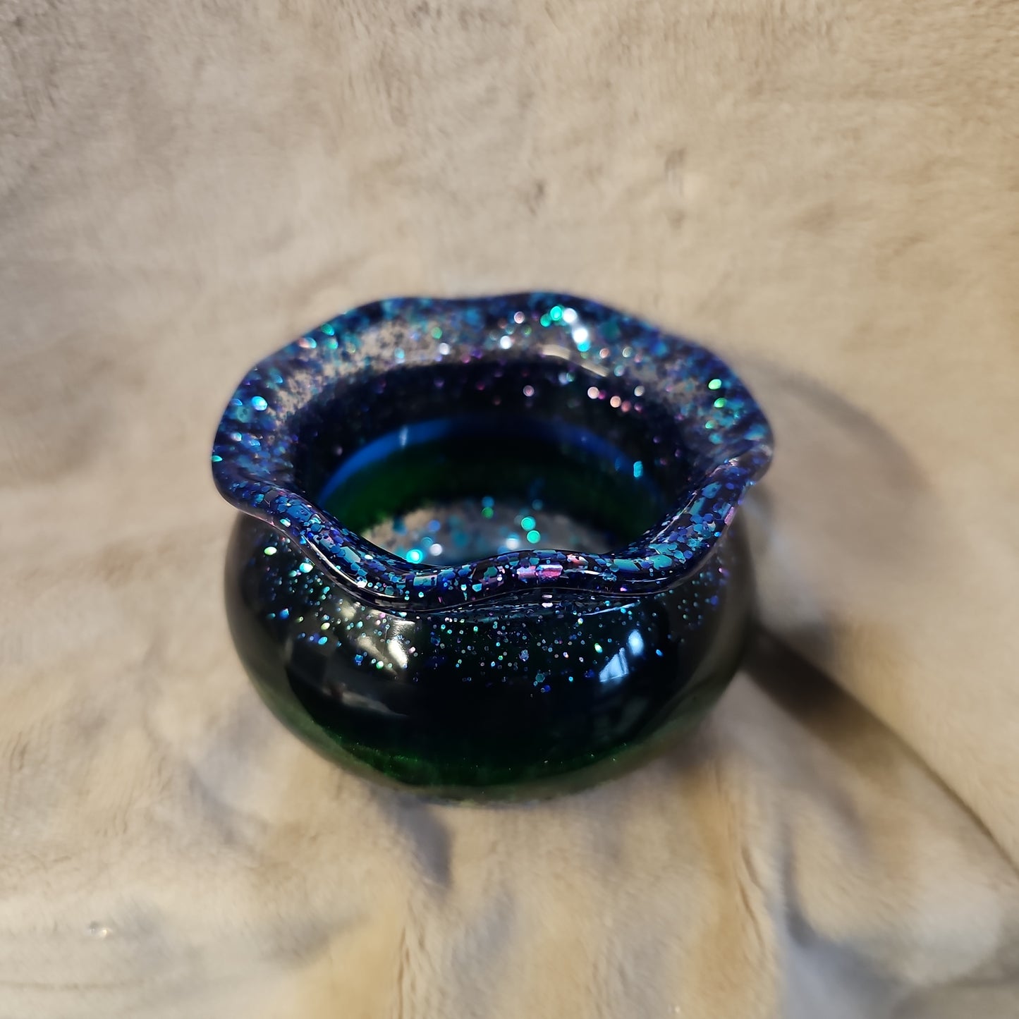 Votive/Planter-Green & Blue