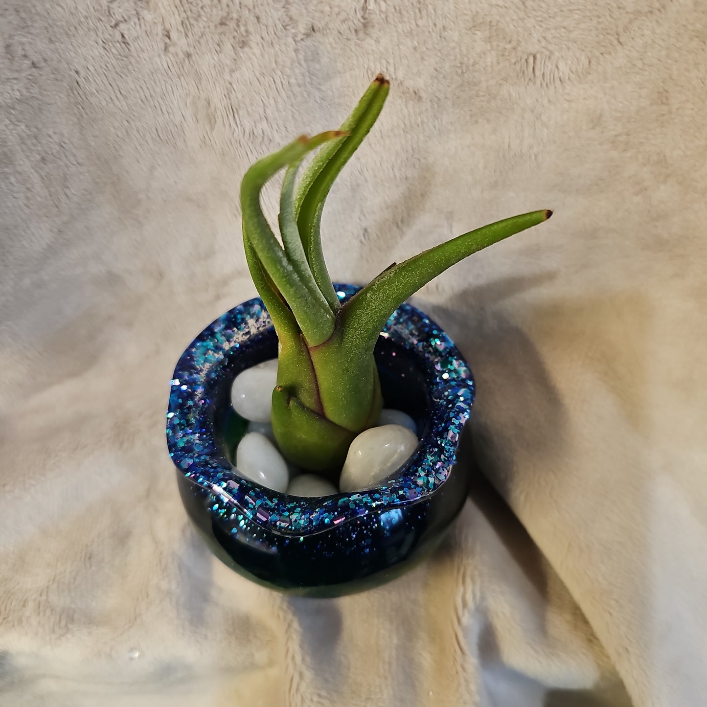 Votive/Planter-Green & Blue