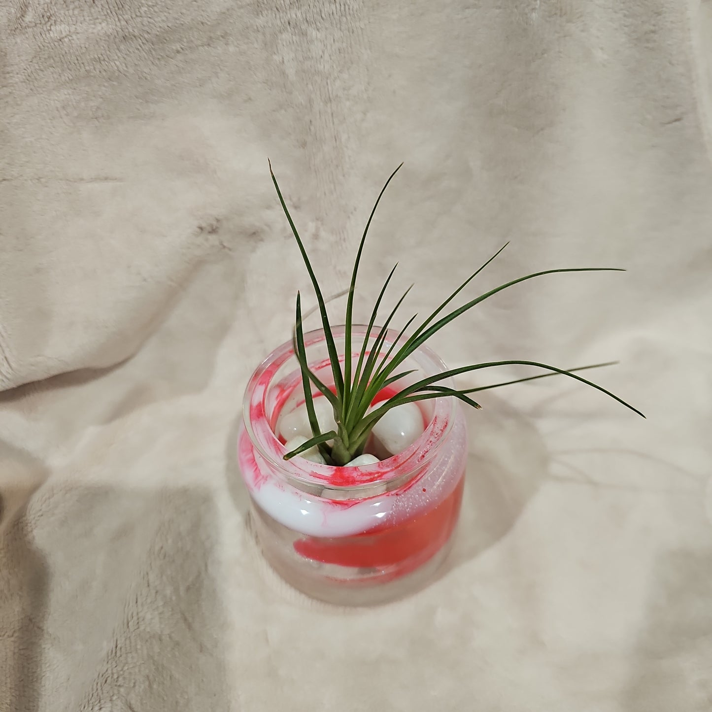 Votive/Planter-Red & White