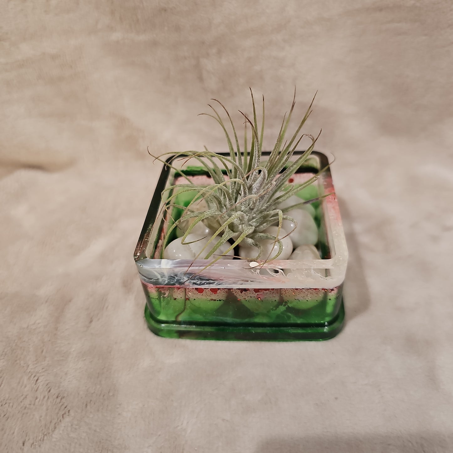 Votive/Planter - Green & Red