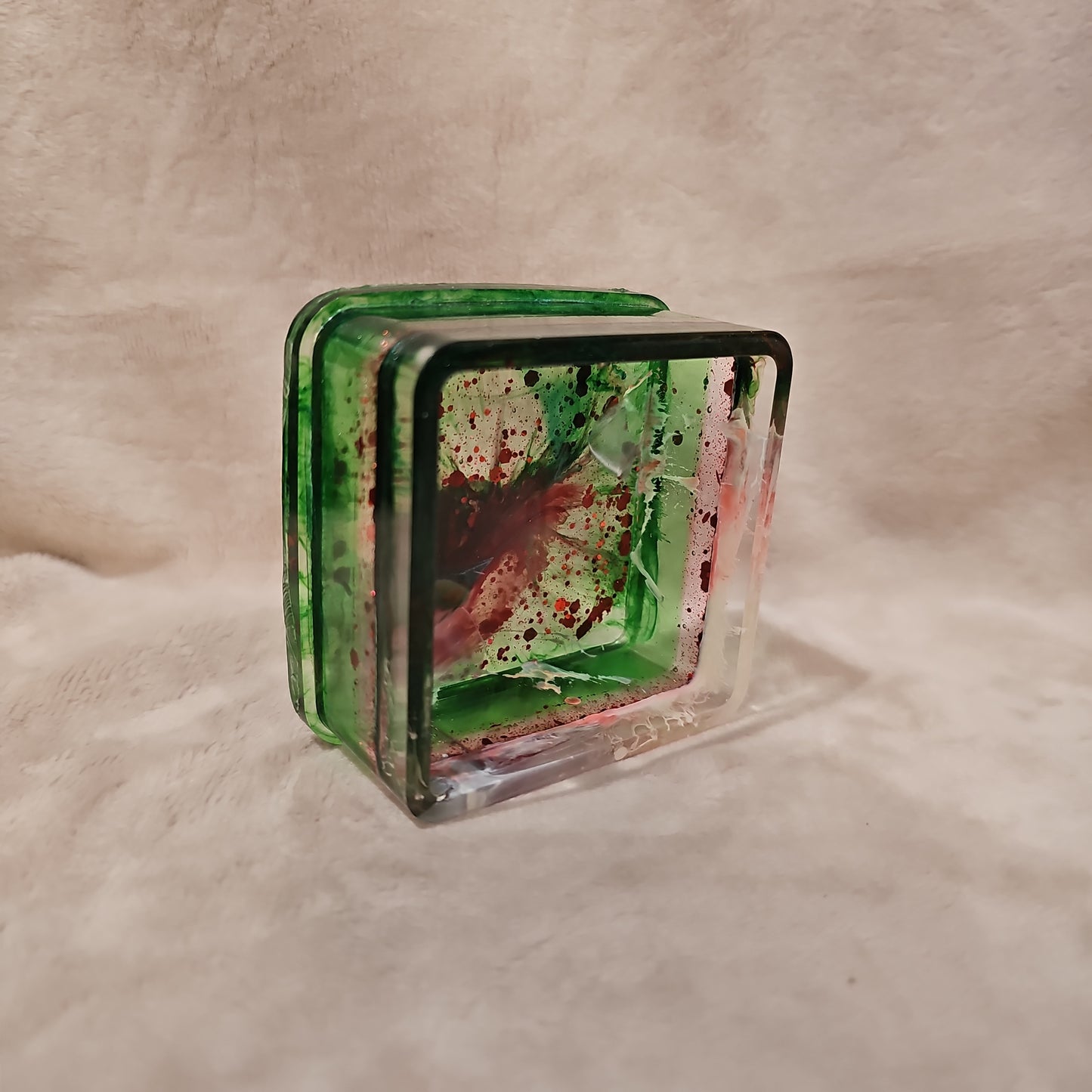 Votive/Planter - Green & Red