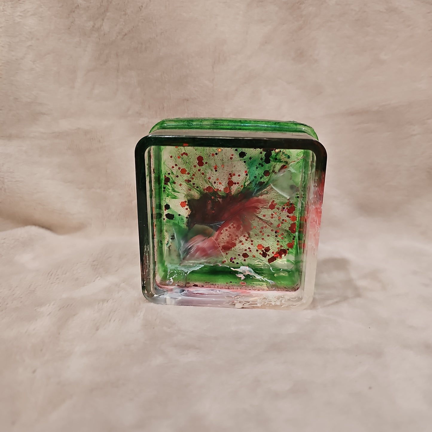 Votive/Planter - Green & Red