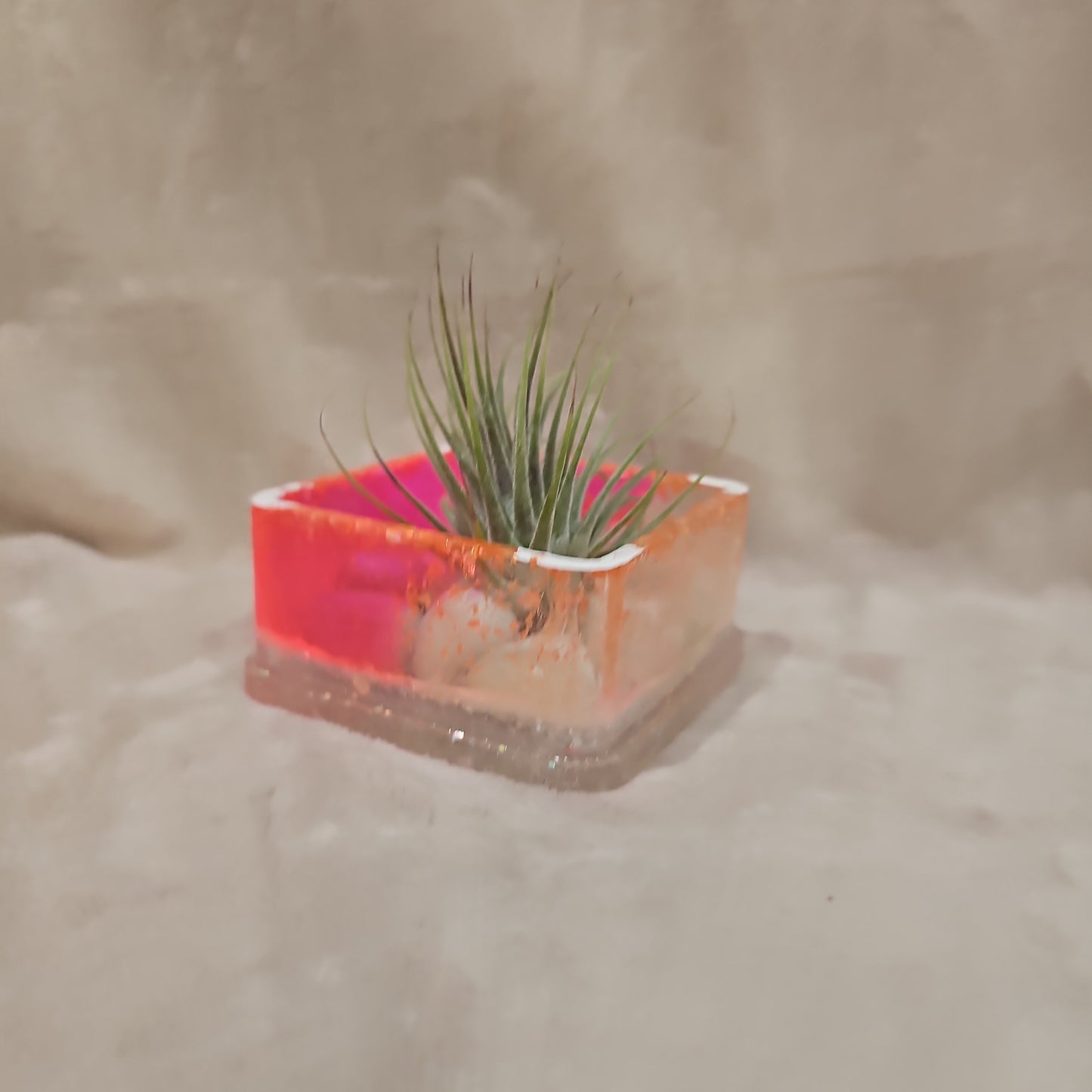 Votive/Planter - Pink & White