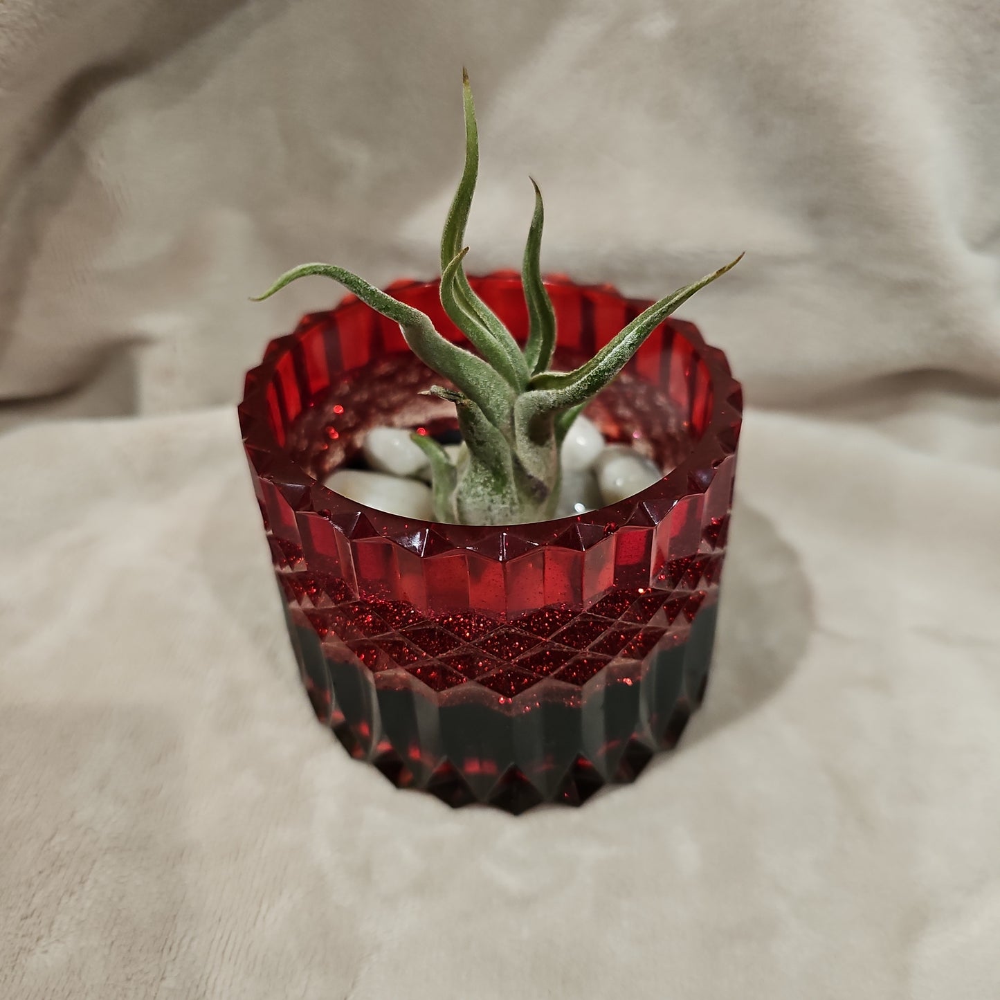 Votive/Planter - Red & Black