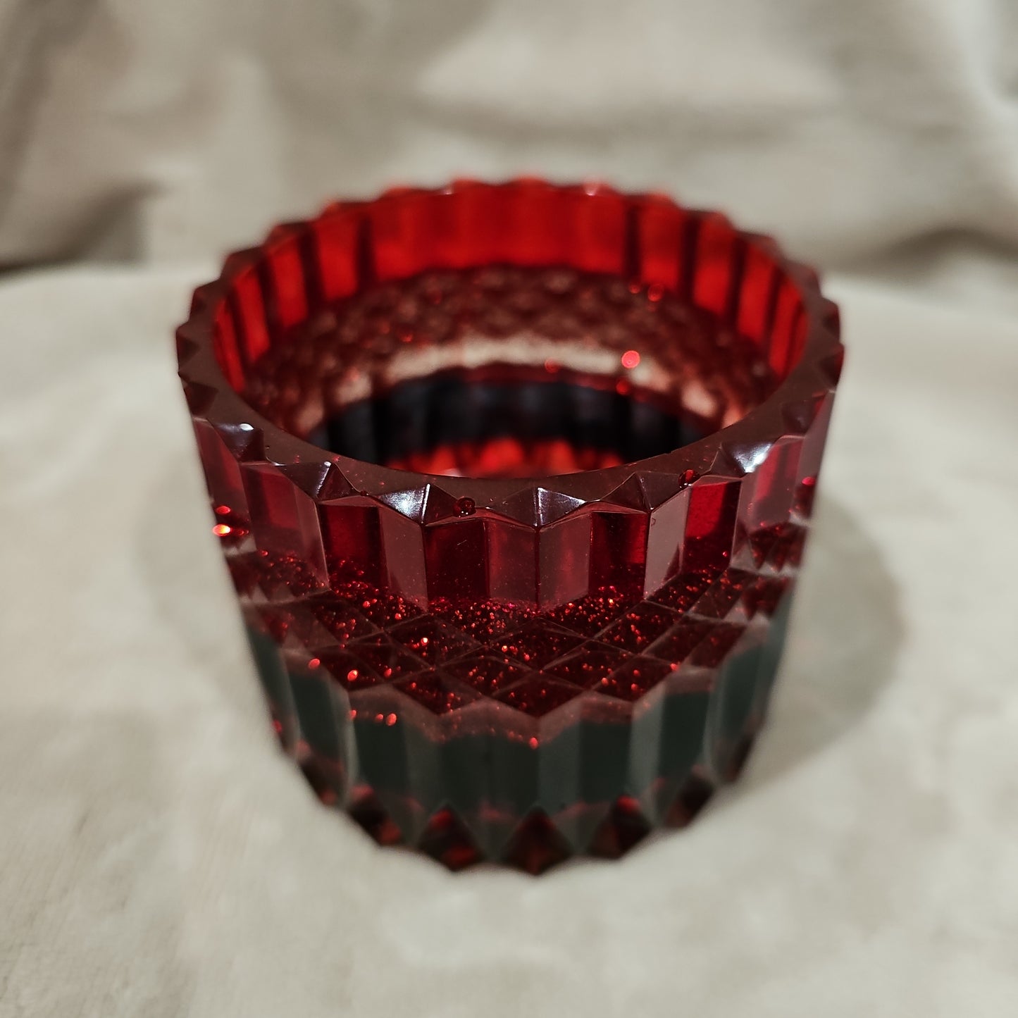 Votive/Planter - Red & Black