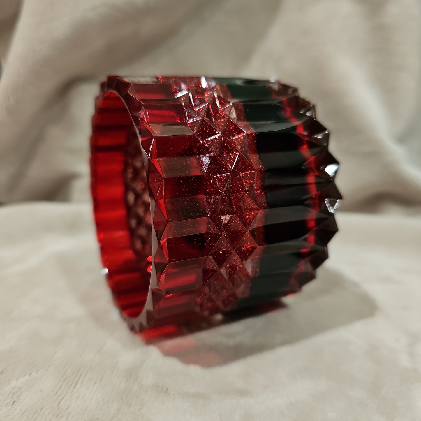 Votive/Planter - Red & Black