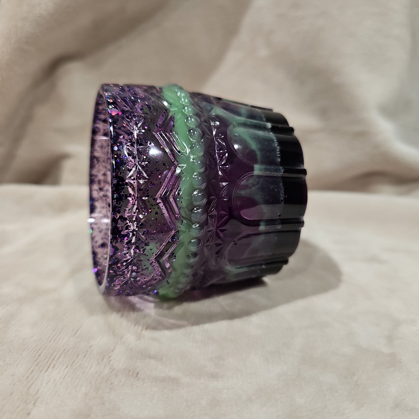 Votive/Planter-Purple & Green