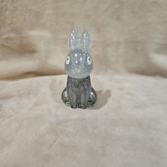 Figurine-Silver Sparkle Rabbit