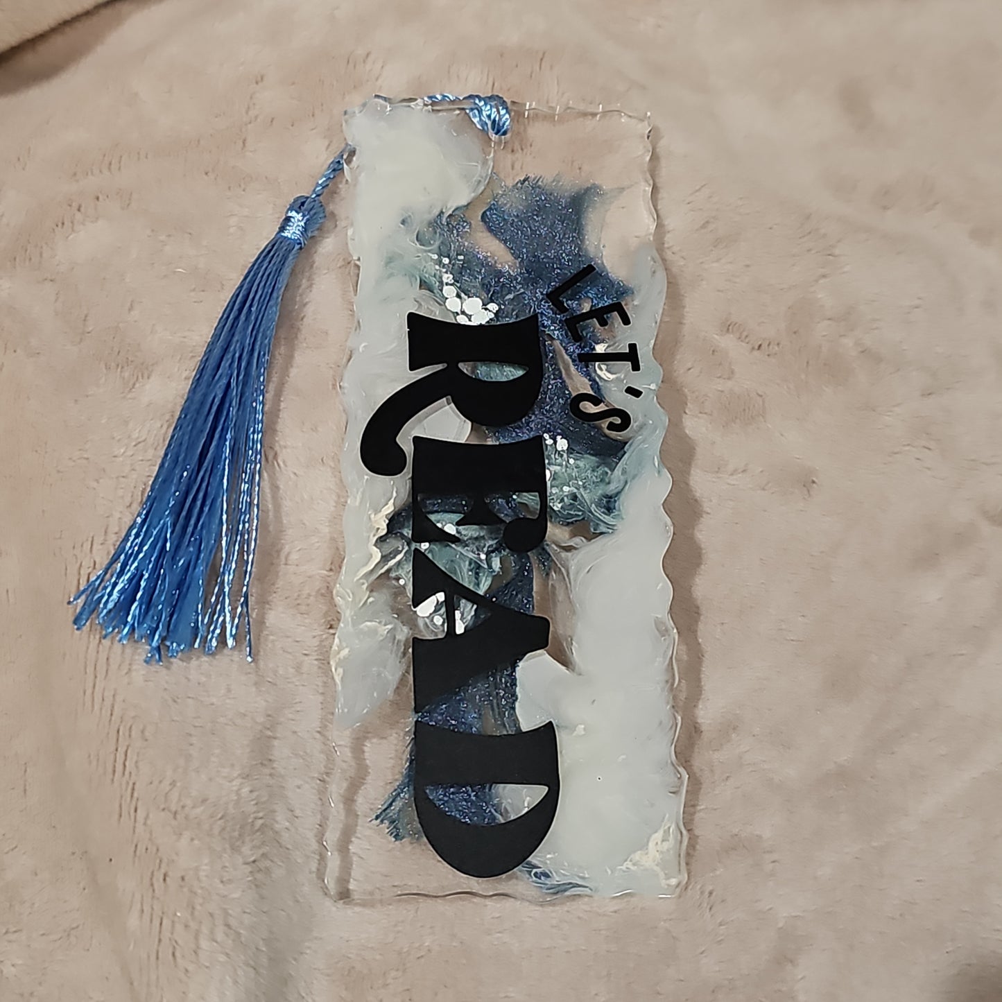 Bookmark - White & Light Blue