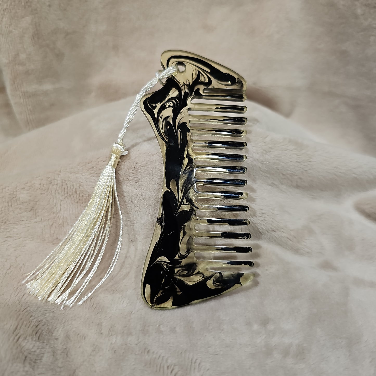 Hair Comb - Black & Yellow