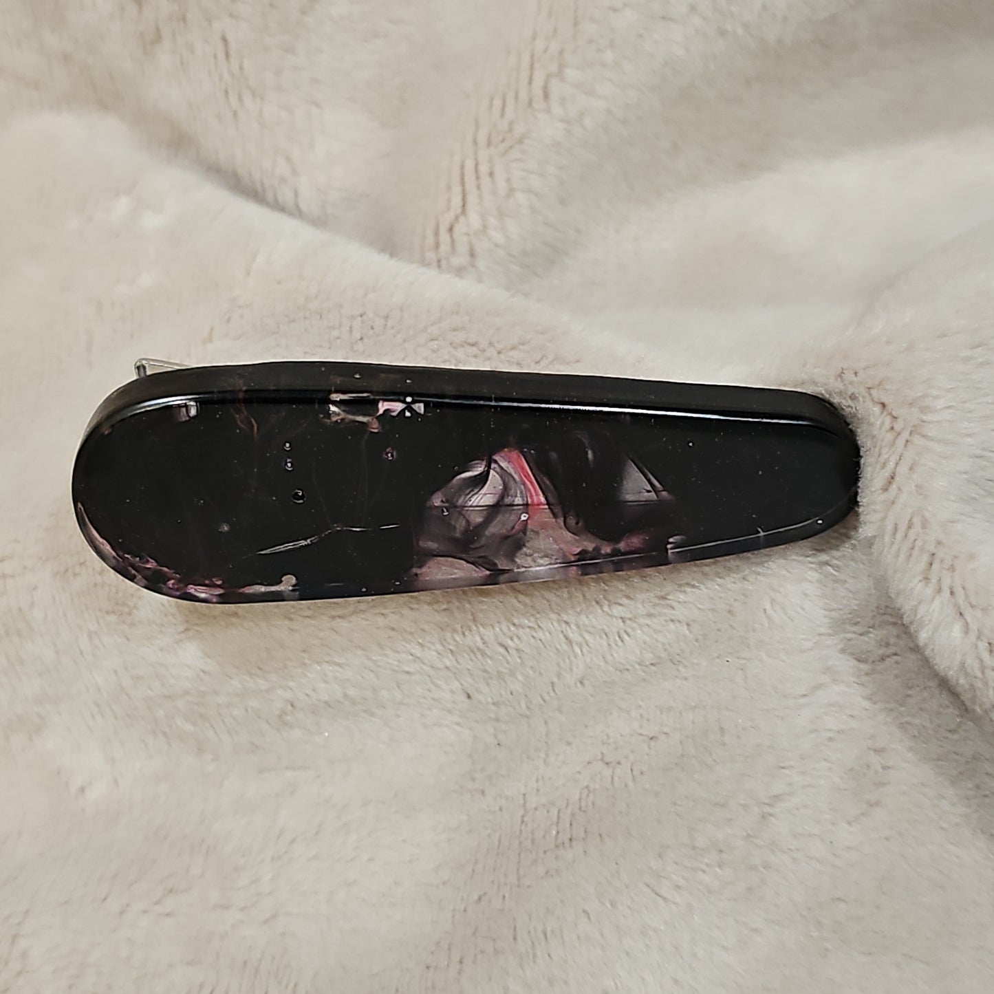 Hair Clip - Black & Pink