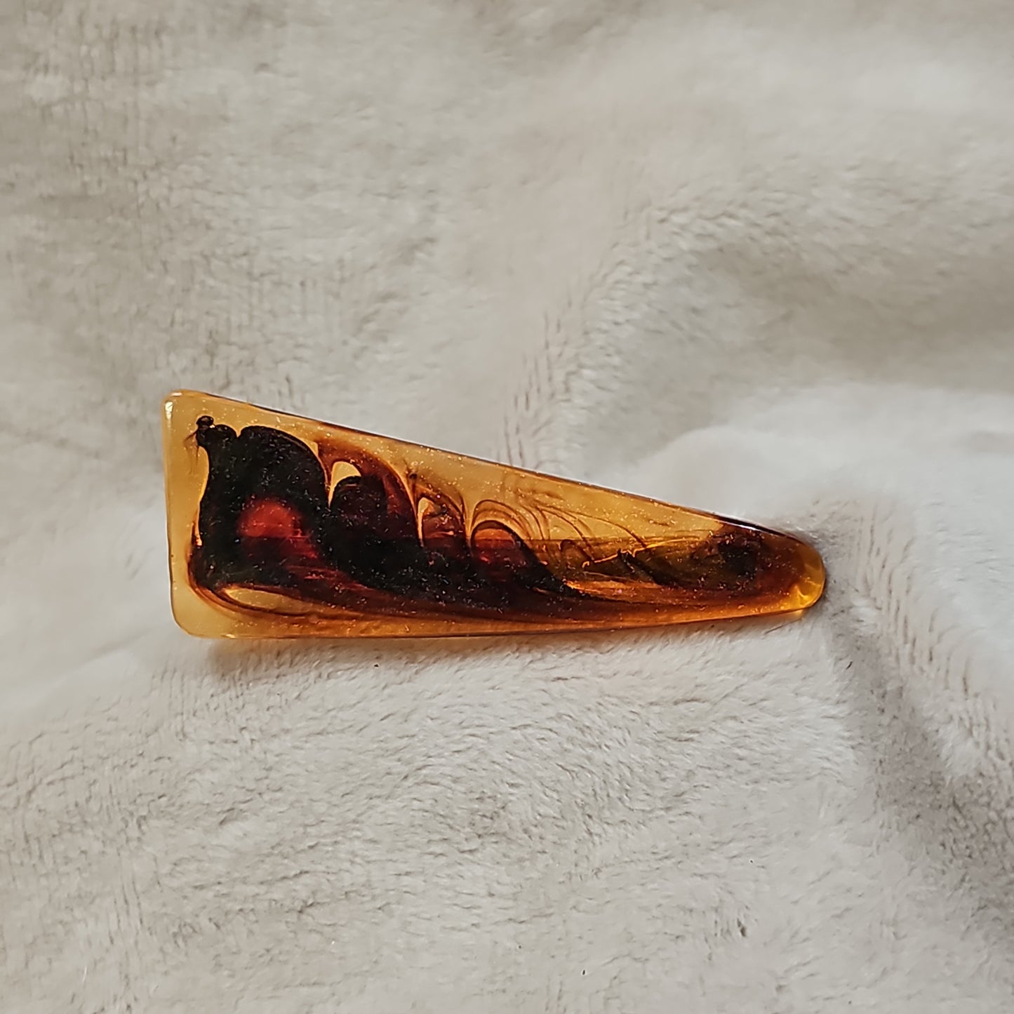 Hair Clip - Orange & Brown