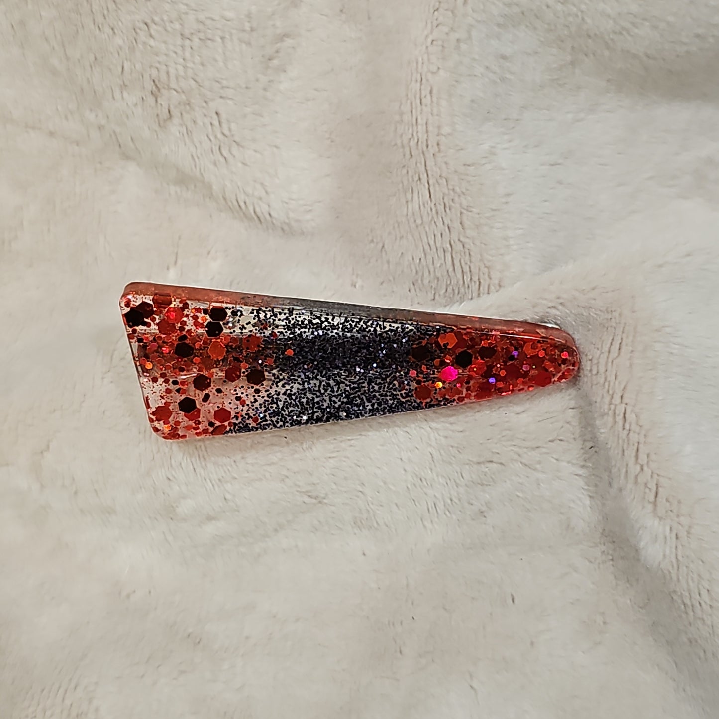 Hair Clip - Red & Purple Sparkle