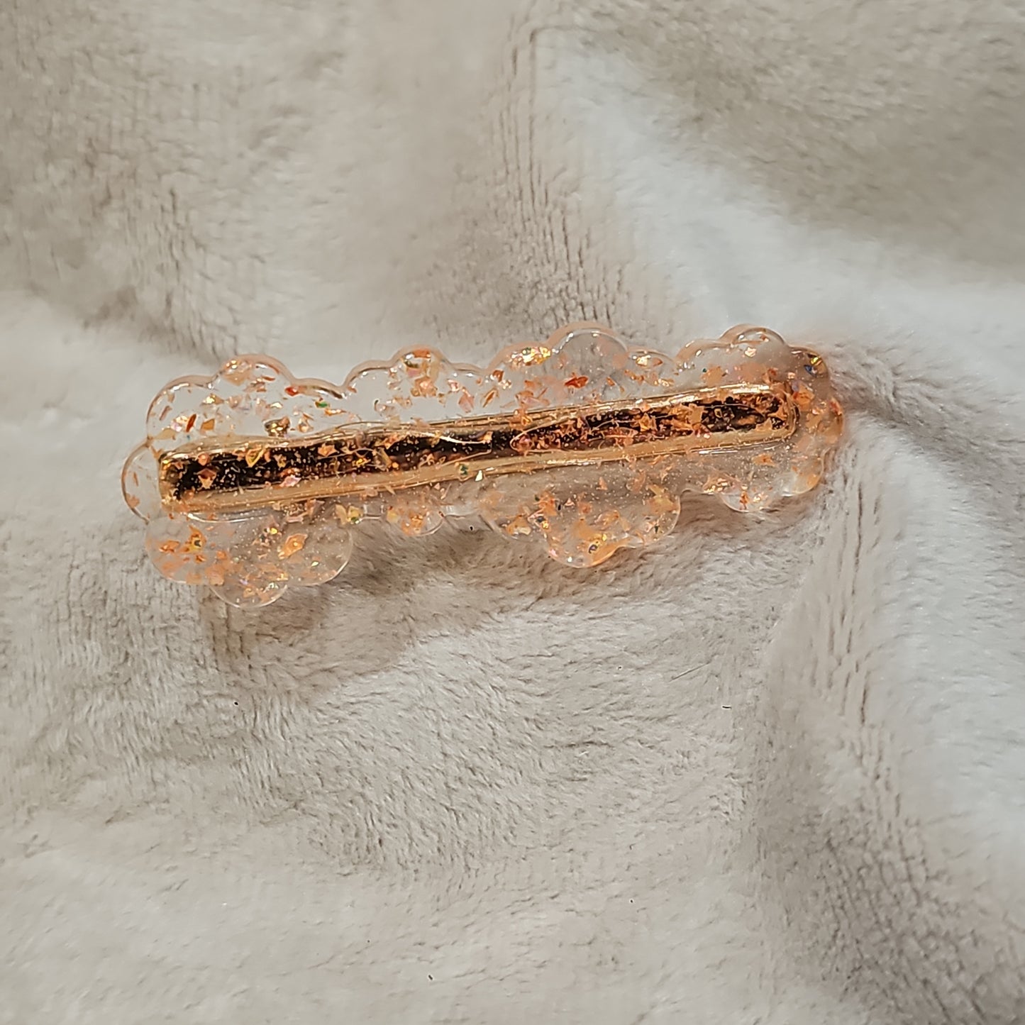 Hair Clip - Peach Sparkle