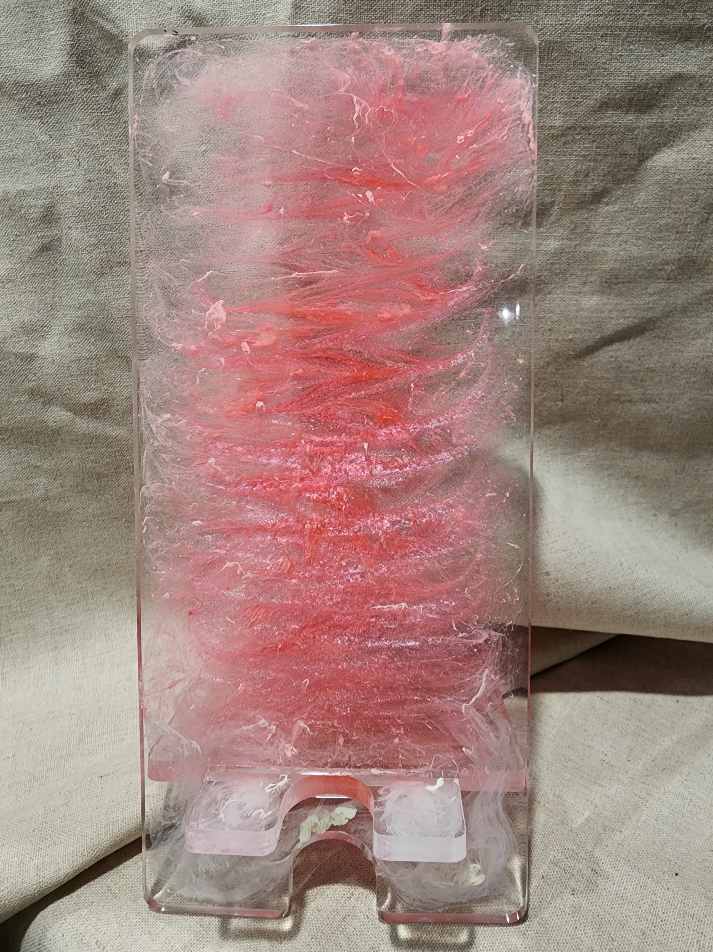 Phone Stand-White/Pink Shimmer