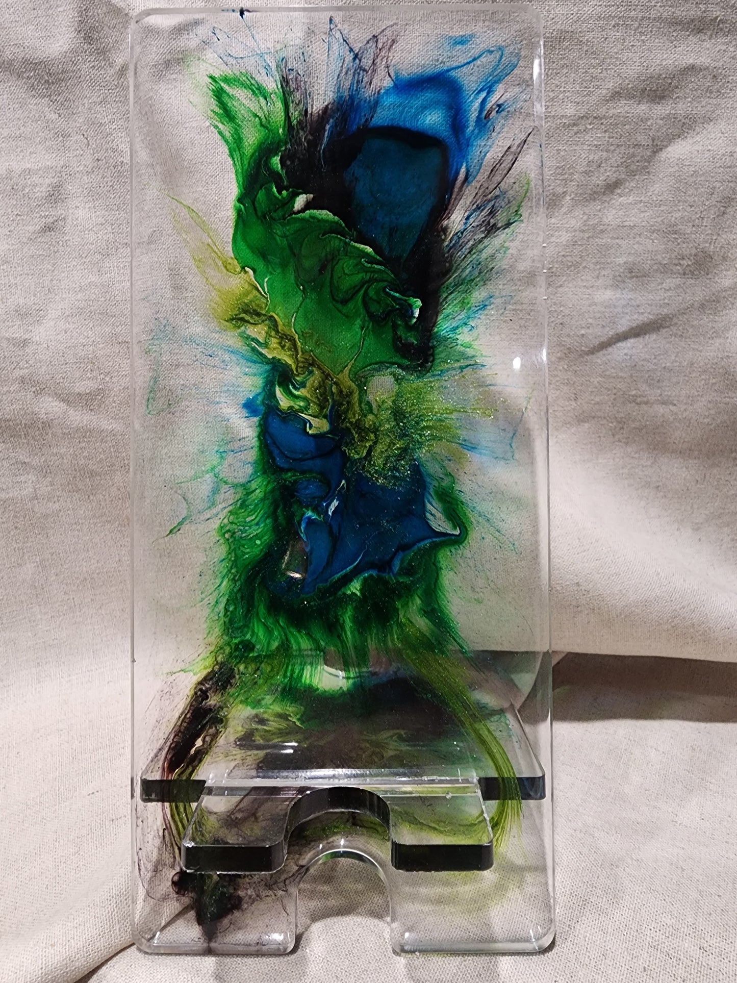 Phone Stand-Blue/Green Shimmer