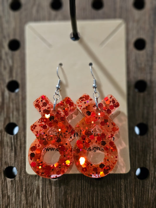 SALE - XO Earrings-Red