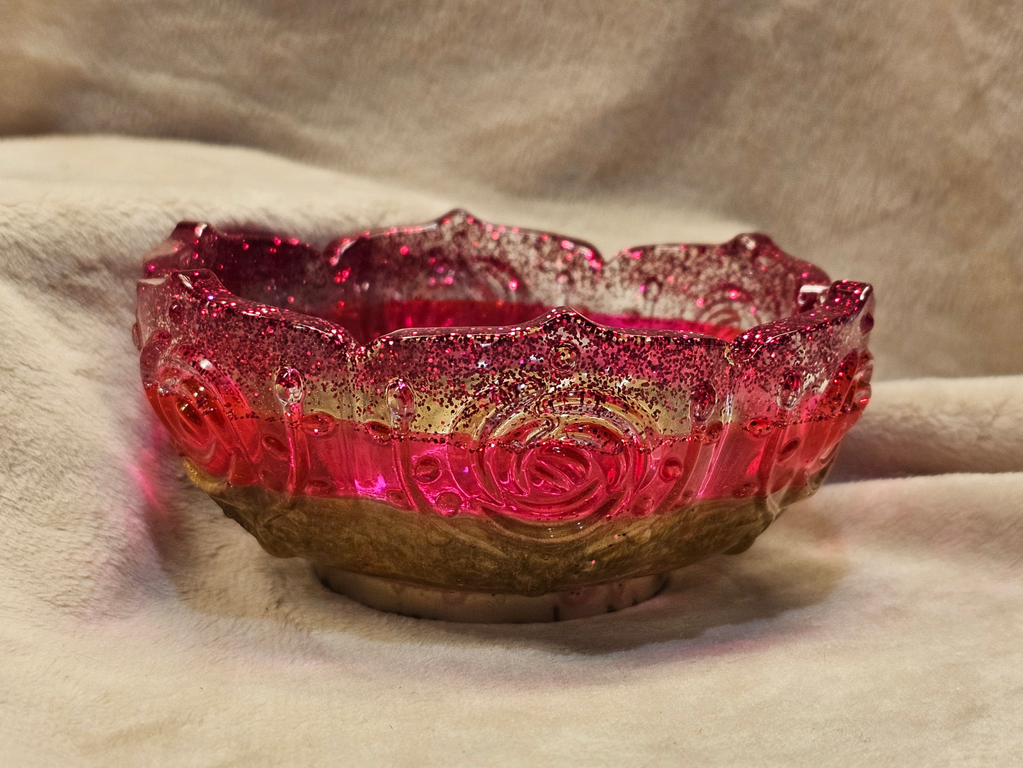 Votive/Planter-Pink & Gold