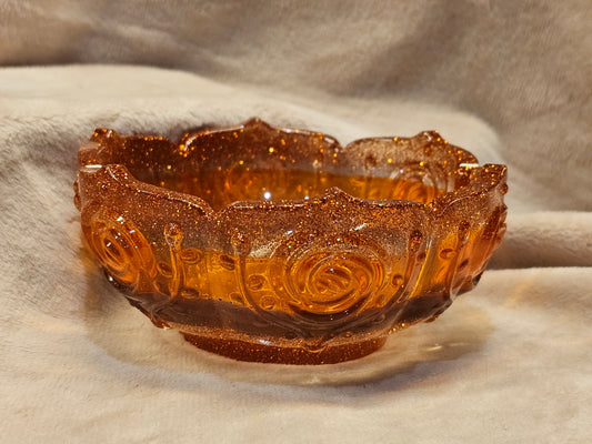 Votive/Planter-Orange & Brown