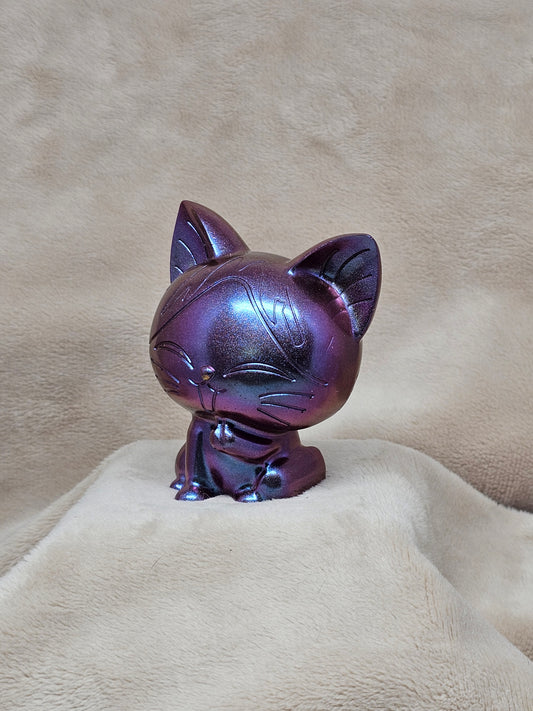 Figurine-Purple Cat