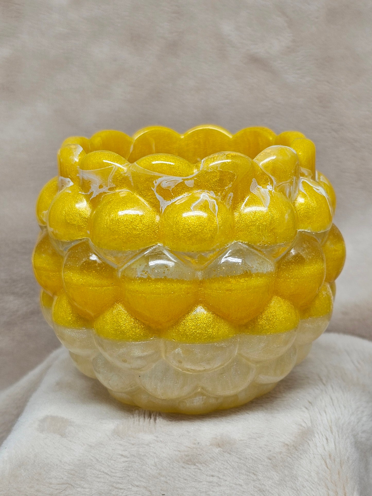 Votive - Yellow & Clear