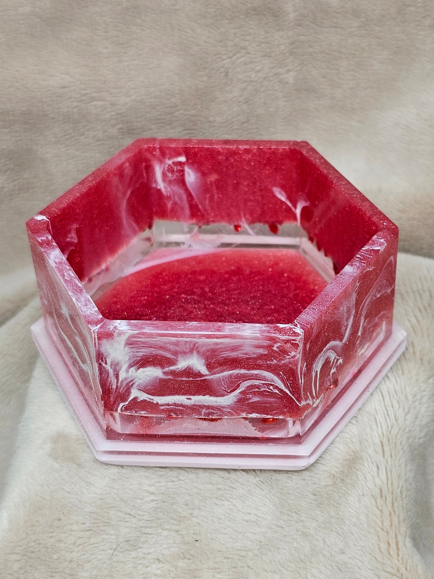 Votive/Planter - Red & White