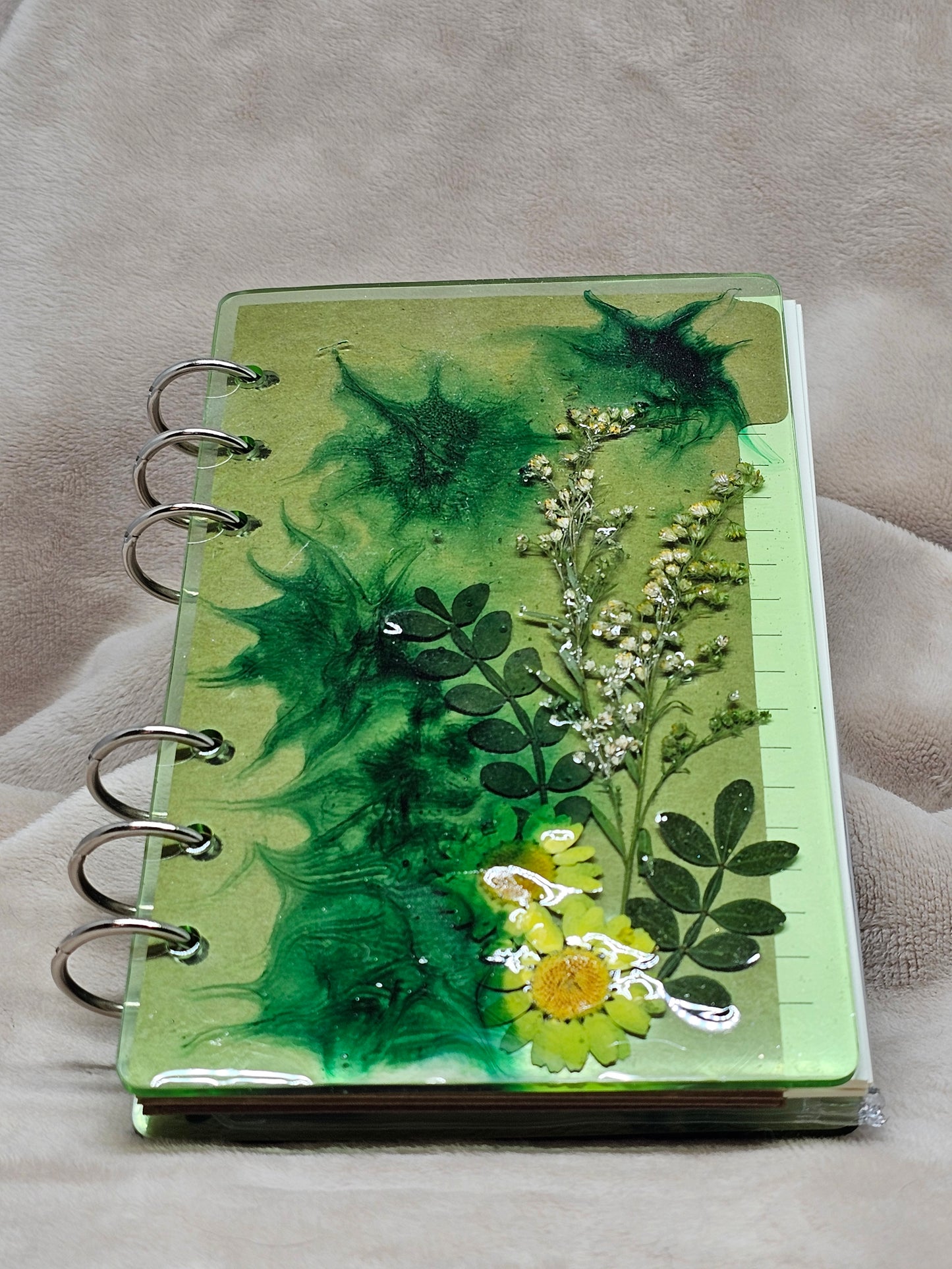 Notebook - Green/Yellow Flowers