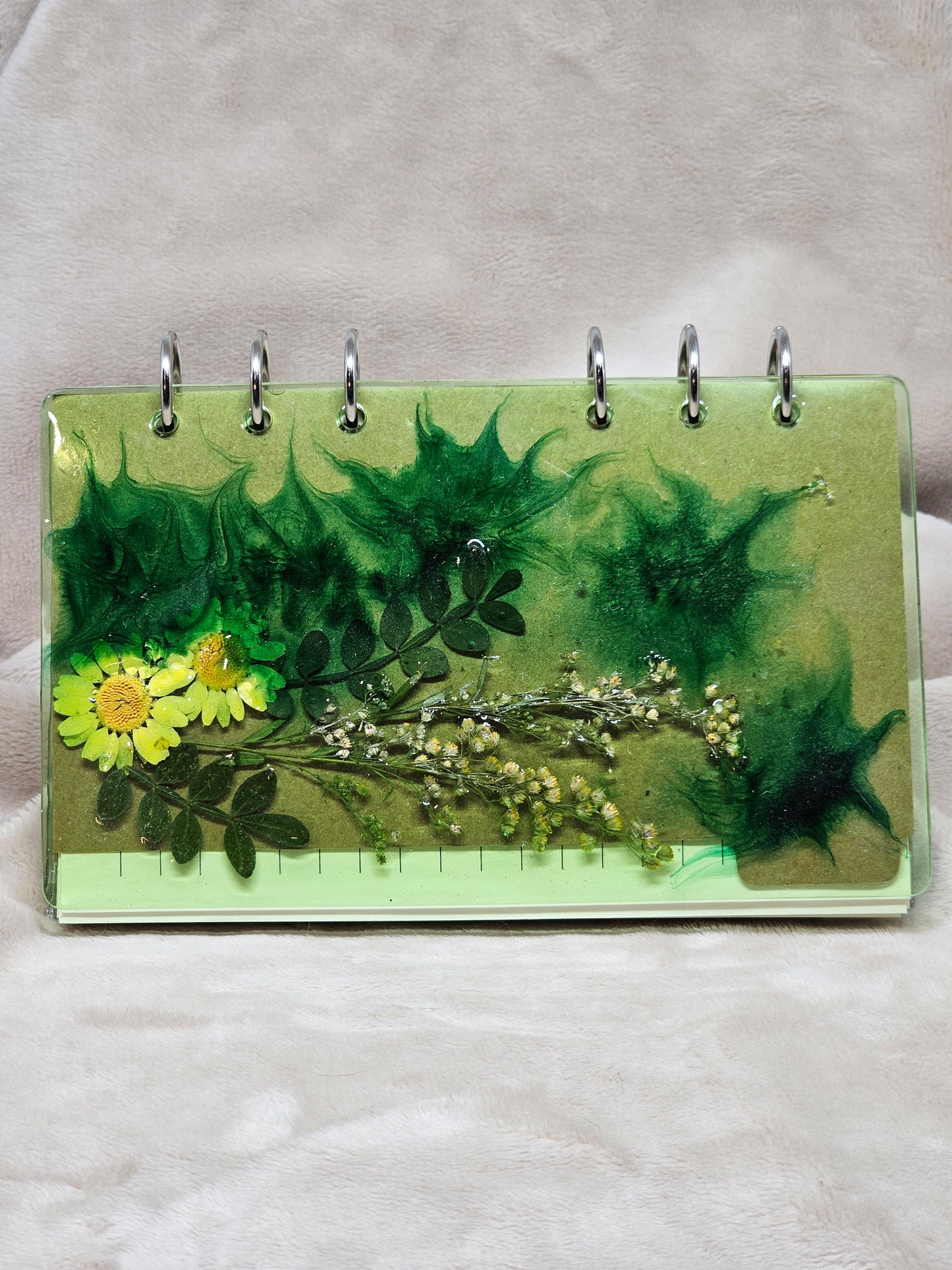 Notebook - Green/Yellow Flowers