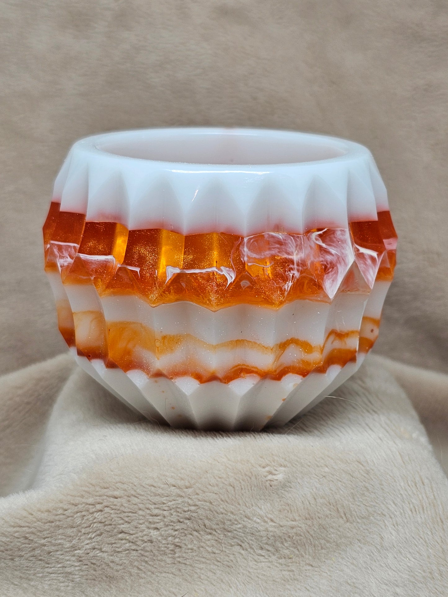 Votive - Orange & White