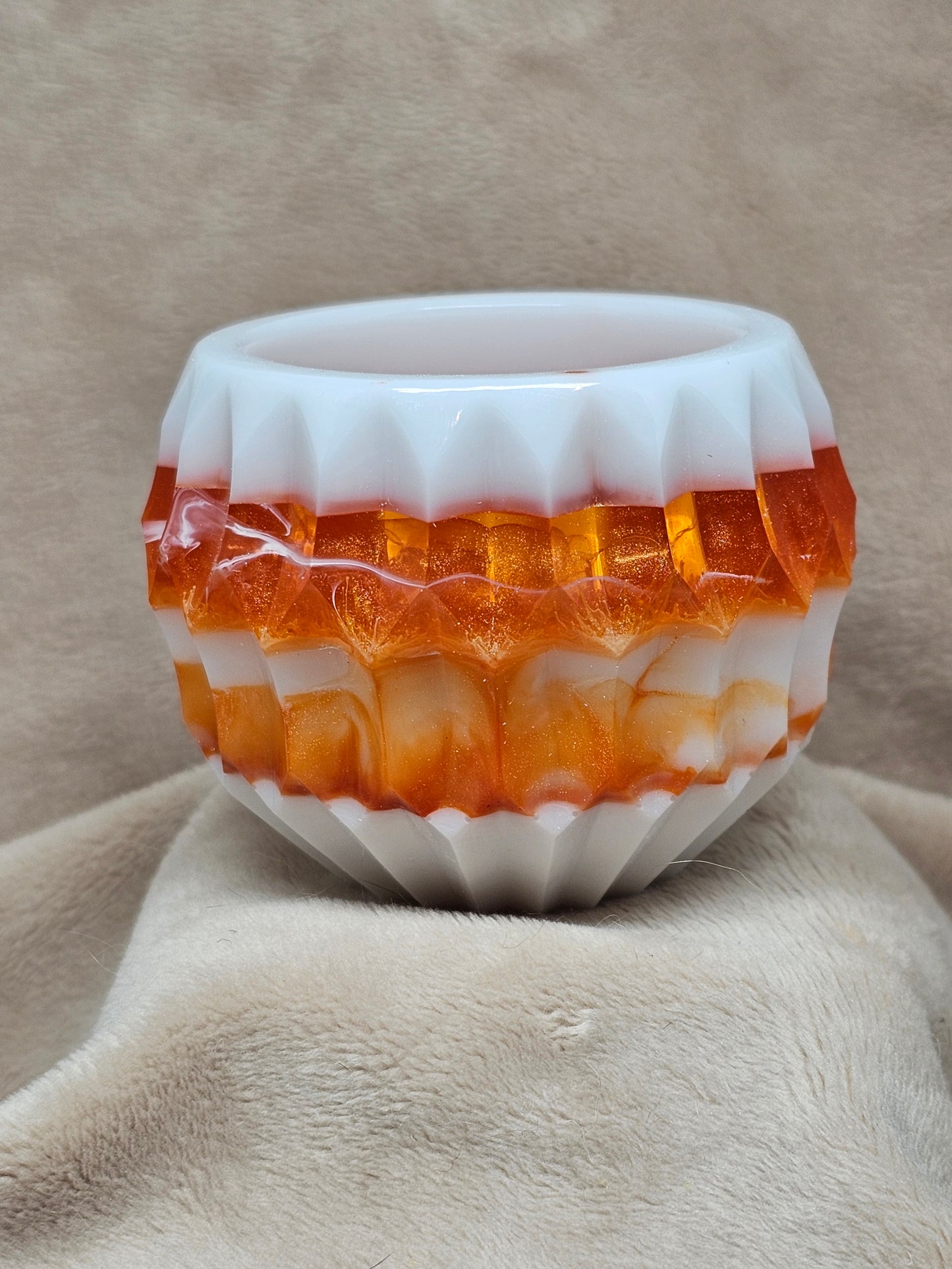 Votive - Orange & White