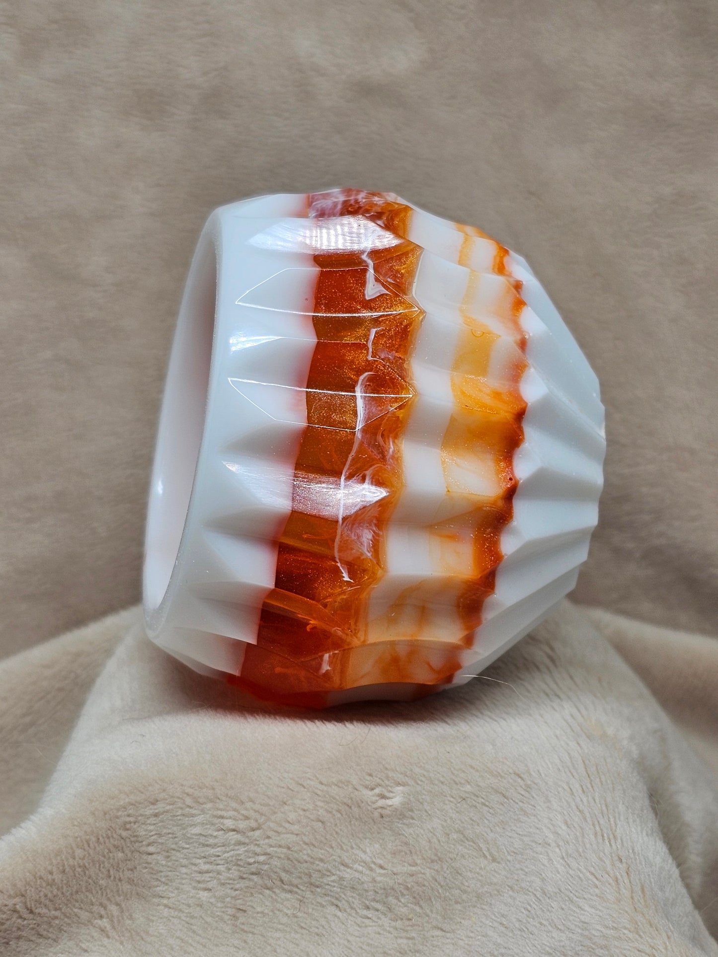 Votive - Orange & White