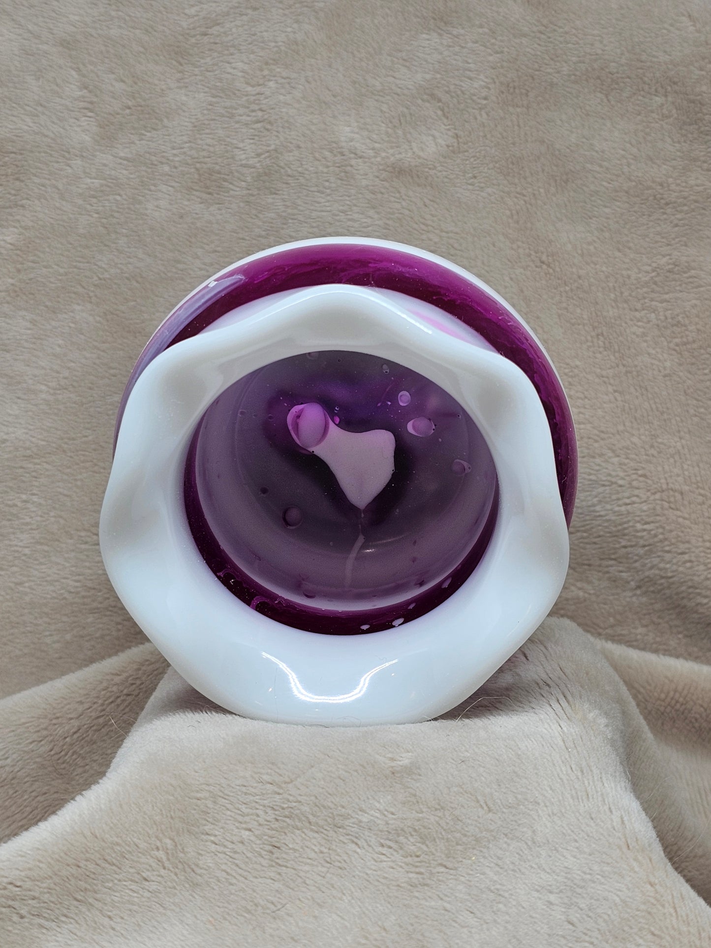 Votive/Planter-Purple & White